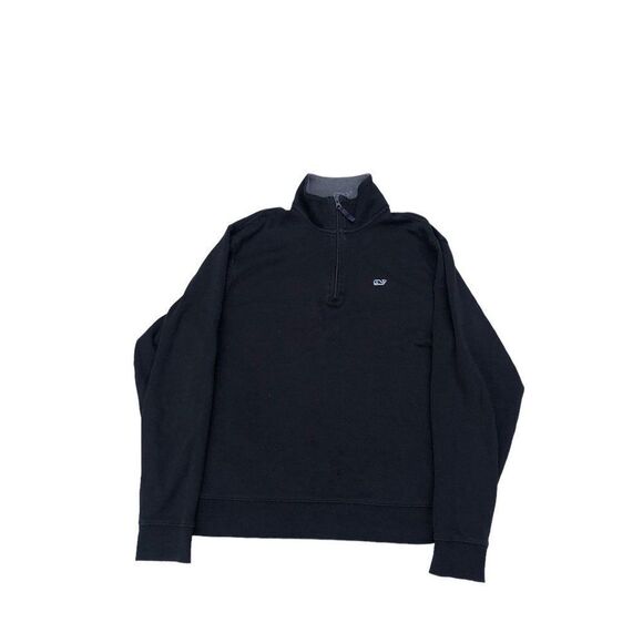 Rare Vineyard Vines Sweater Half Zip Black Small - Picture 2 of 9